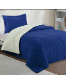 CUBRECAMA SHERPA CORAL INF.AZUL 1.5P 