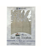 SET TOALLA OLIVIA 2PZ BEIGE 