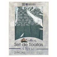 SET TOALLA OLIVIA 2PZ VERDE 