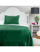 CUBRECAMA SHERPA FLANNEL VERDE 1.5P 