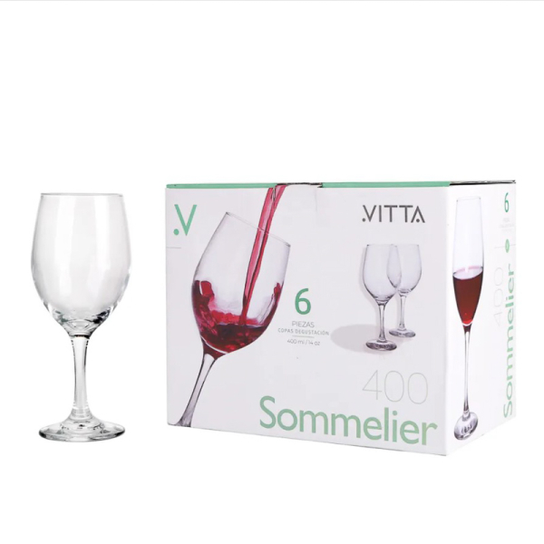 SET 6 CPS DEG. 400ML SOMMELIER 