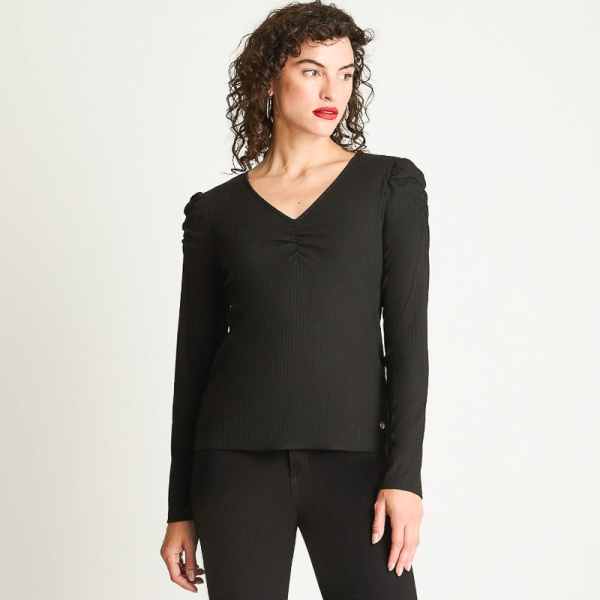 IMP POLERA RIB 106621 NEGRO