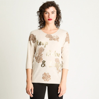 IMP POLERA ESTAMP 106625 BEIGE