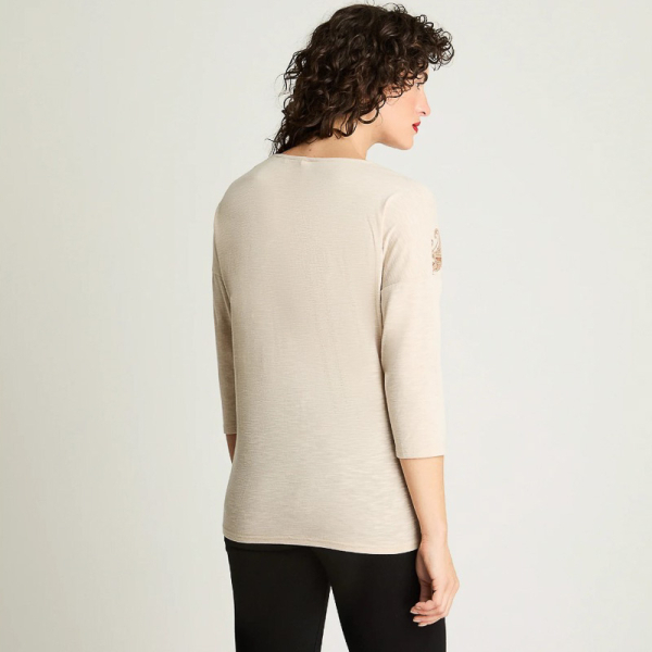 IMP POLERA ESTAMP 106625 BEIGE