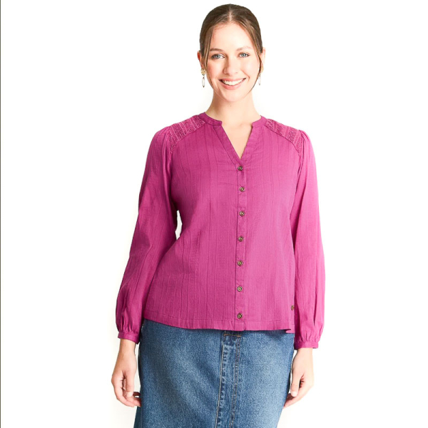 IMP BLUSA MACRAME MAGENTA