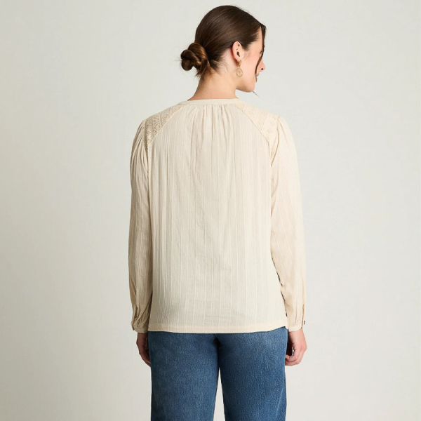 IMP BLUSA APLIC MACRAME BEIGE