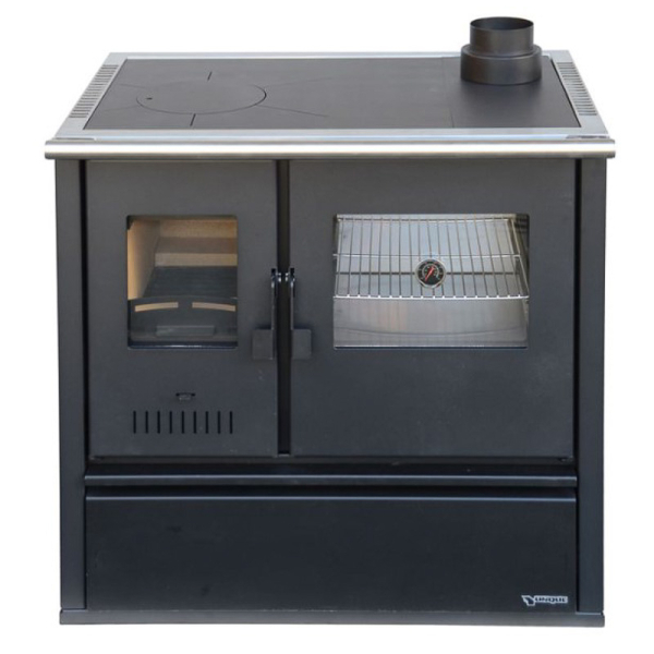 COCINA LEÑA AUSTRAL 90X60 NEGRA 