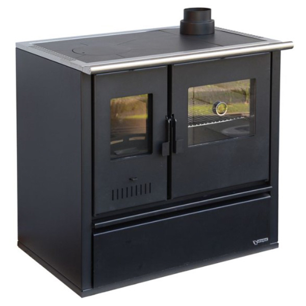COCINA LEÑA AUSTRAL 90X60 NEGRA 
