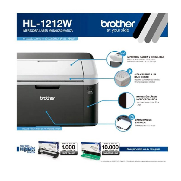 IMPRESORA LASER HL1212W 