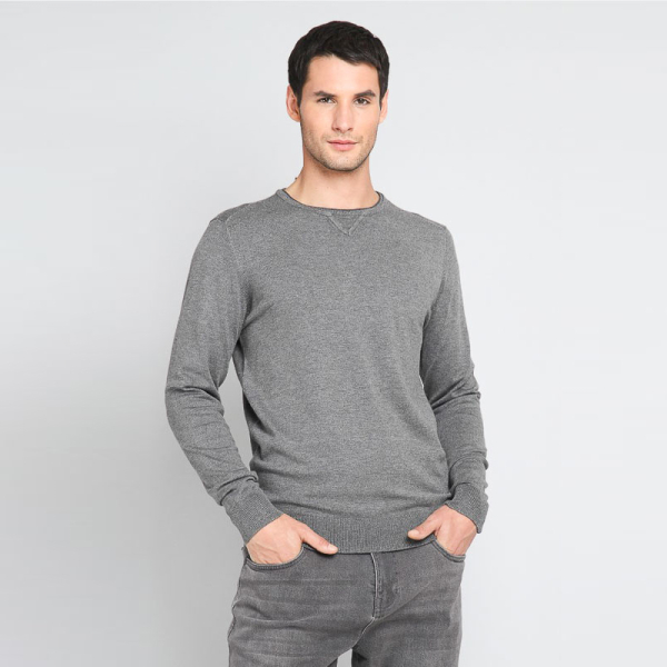 SWEATER POLO BISHI21 GRIS