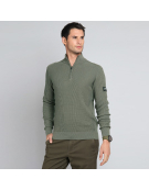 SWEATER 1/4 CIERRE BISHI27 OLIVA