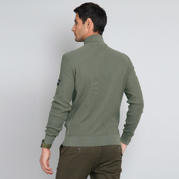 SWEATER 1/4 CIERRE BISHI27 OLIVA