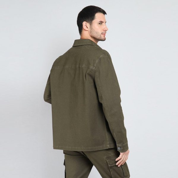 CHAQUETA GABARDINA OLIVA BISHG