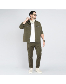 CHAQUETA GABARDINA OLIVA BISHG