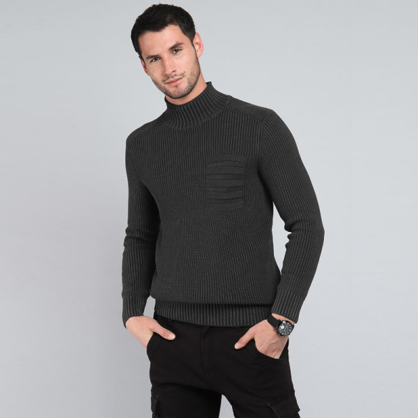 SWEATER CUELLO BISHI15 NEGRO