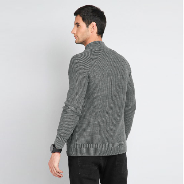 CARDIGAN ZIPPER BISHI19 GRIS