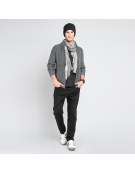 CARDIGAN ZIPPER BISHI19 GRIS