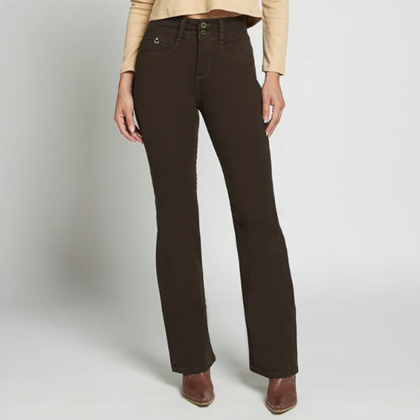 JEANS RECTO PUSH UP CAFE 5123