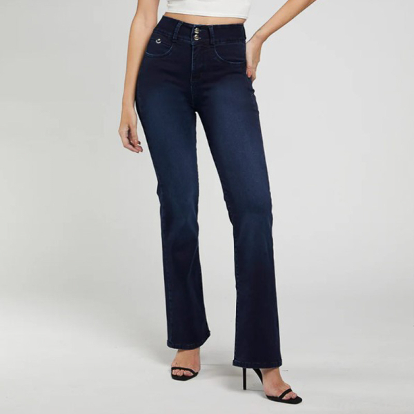 JEANS RECTO PUSH UP AZUL 4871