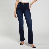 JEANS RECTO PUSH UP AZUL 4871
