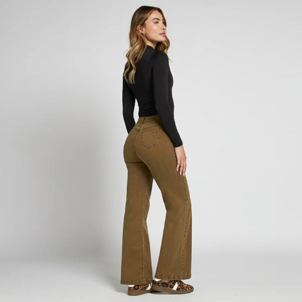 JEANS WIDE LEG 5117 MARRON