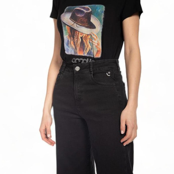 JEANS WIDE LEG 5044 NEGRO