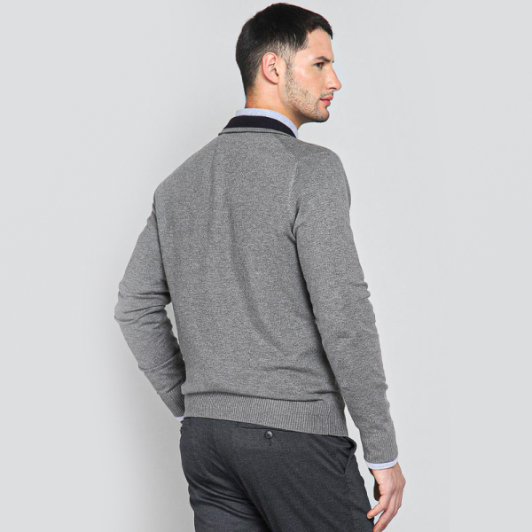SWEATER FULL ZIPPER 31038 GRIS
