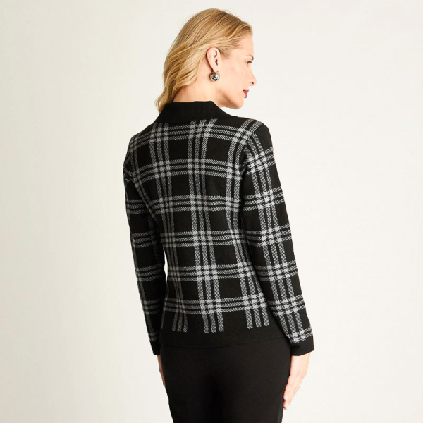 IMP CARDIGAN C/CIERRE NEGRO 80
