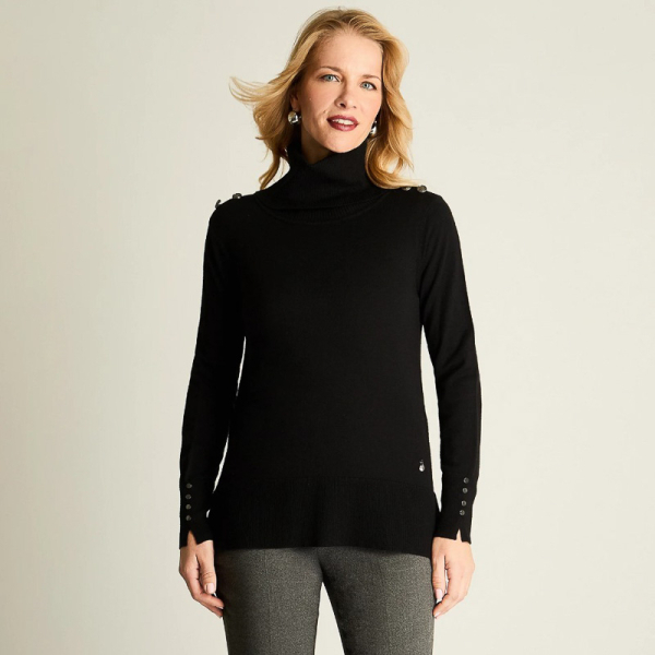 IMP SWEATER ALTO TACHAS NEGRO