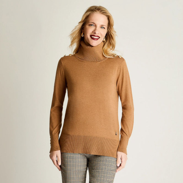 IMP SWEATER ALTO TACHAS CAMEL