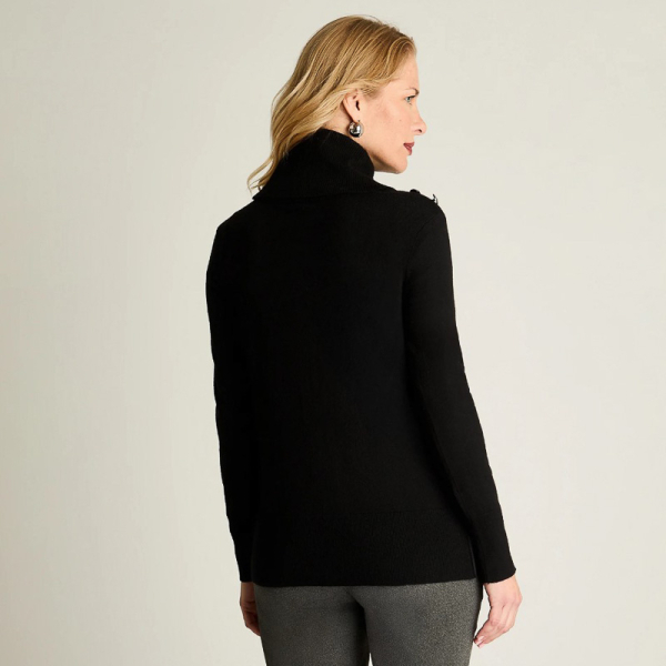 IMP SWEATER ALTO TACHAS NEGRO