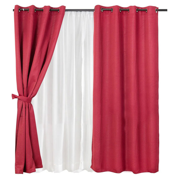 SET CORTINA FRUTILLAR BLACKOUT 8PZ BURDEO 