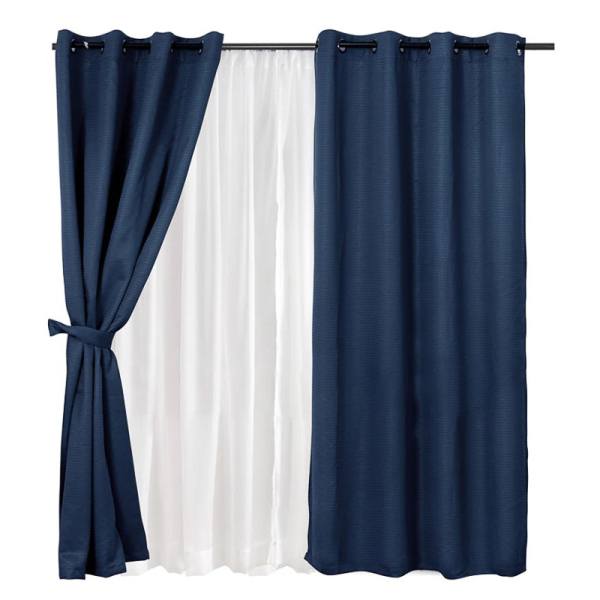 SET CORTINA FRUTILLAR BLACKOUT 8PZ AZUL 