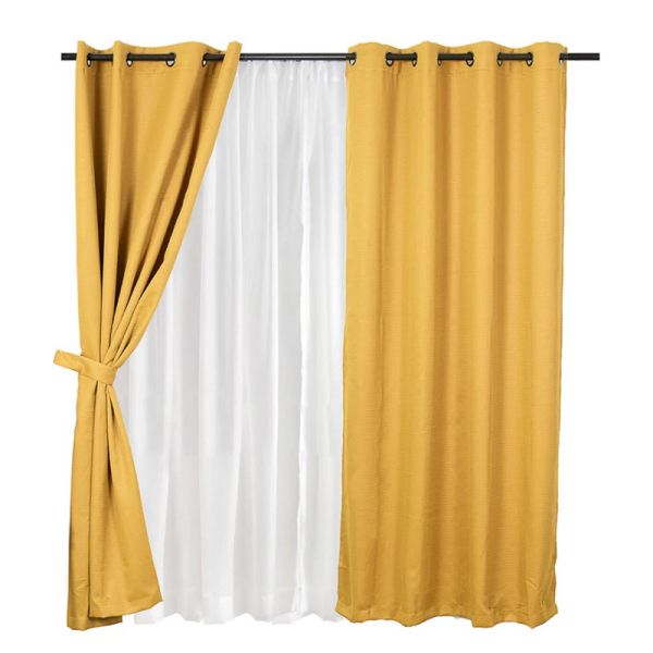 SET CORTINA FRUTILLAR BLACKOUT 8PZ GOLD 
