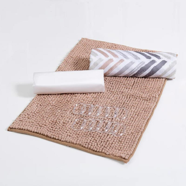 SET CORTINA BAÑO 4PZ CAJA RONGO 