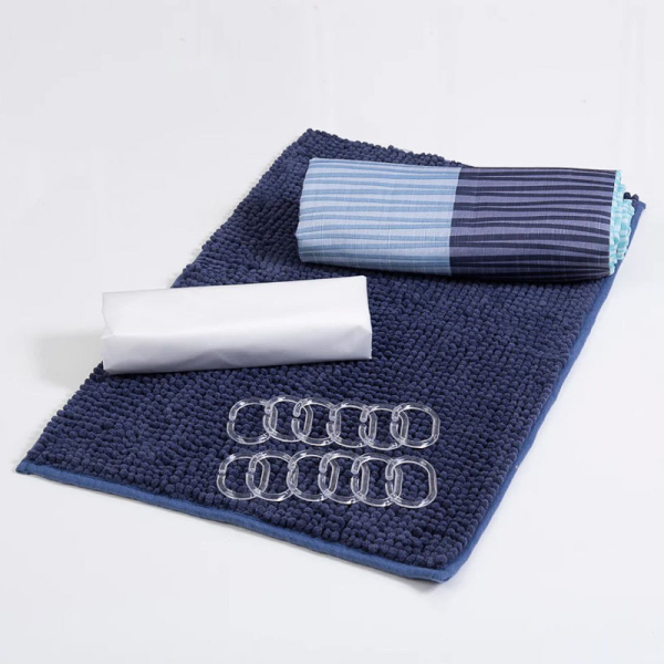 SET CORTINA BAÑO 4PZ CAJA BUSIA 