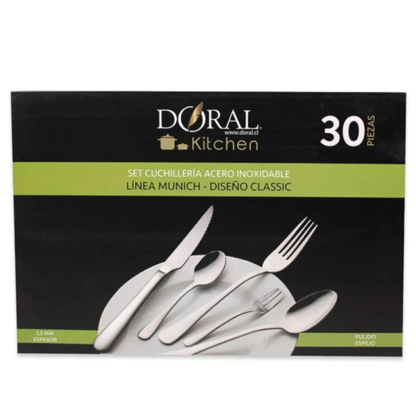 JUEGO CUCHILLERIA MUNICH 2.5MM 30PZS 