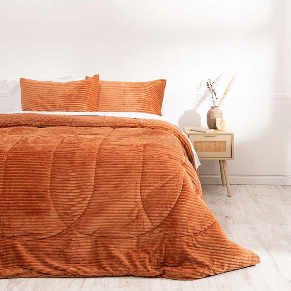 PLUMON CORDUROY CORAL SHERPA 2P CAFE 