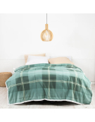 FRAZADA POLAR/SHERPA 2.0P TARTAN VERDE 