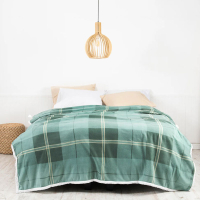 FRAZADA POLAR/SHERPA 2.0P TARTAN VERDE 