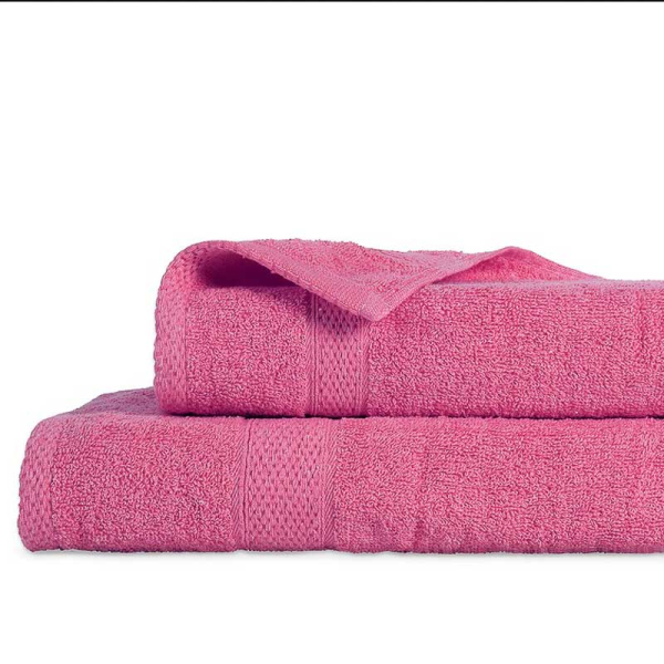 SET 2 TOALLAS C/400GR FUCSIA 