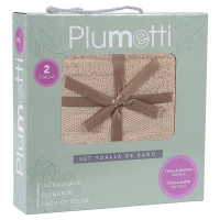SET 2 TOALLAS C/400GR TAUPE 