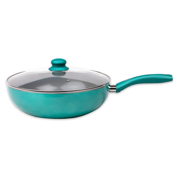 WOK ALUMINIO 30CM TURQUESA 