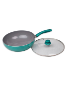 WOK ALUMINIO 30CM TURQUESA 