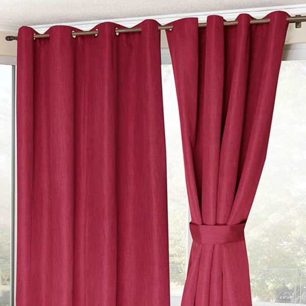 JUEGO CORTINAS AMAZON CITY ROJO 