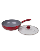 WOK T/VID. TITANIO 26CM ROJO 