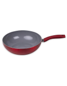 WOK T/VID. TITANIO 26CM ROJO 