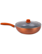 WOK T/VID. TITANIO 26CM NARANJO 