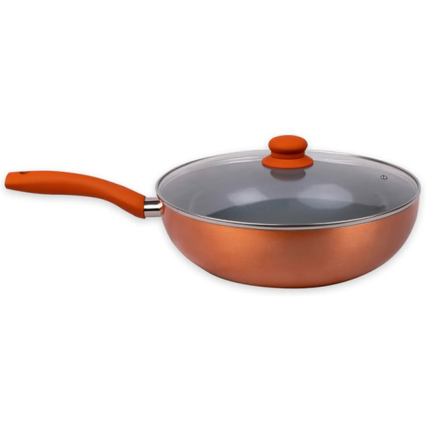 WOK T/VID. TITANIO 26CM NARANJO 