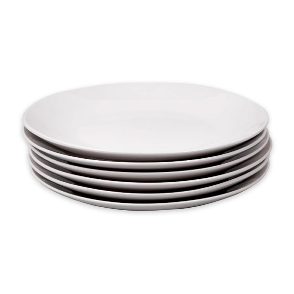 SET 6 PLATOS PORCELANA 26.5CM 